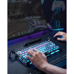 GravaStar V75 Pro Keyboard gaming setup RGB Cyberpunk desk
