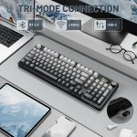 ATTACK SHARK X98 PRO: Tri-Mode Wireless Mechanical Keyboard - Black/White Edition with TFT Display - Image 3