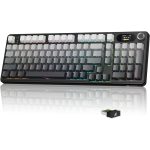 ATTACK SHARK X98 PRO: Tri-Mode Wireless Mechanical Keyboard - Black/White Edition with TFT Display