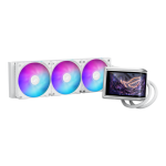 ASUS ROG Ryuo IV 360 ARGB White Edition AIO Liquid CPU Cooler, 6.67″ 2K Curved AMOLED, Asetek Gen8 V2 Pump, 360mm Radiator, 3× 120mm ARGB Fans | 90RC01N2-B0EAY0 - Image 3