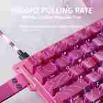 ATTACK SHARK X68 HE Rapid Trigger Magnetic Switch Gaming Keyboard (Pink / X68 HE-PNK) - 8000Hz Polling, 0.01mm RT Accuracy, 60% Compact 66-Key, RGB, PBT Keycaps - Image 3