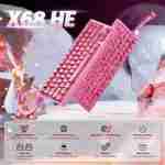 ATTACK SHARK X68 HE Rapid Trigger Magnetic Switch Gaming Keyboard (Pink / X68 HE-PNK) - 8000Hz Polling, 0.01mm RT Accuracy, 60% Compact 66-Key, RGB, PBT Keycaps - Image 2