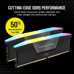 CORSAIR VENGEANCE RGB 48GB DDR5 5600MT/s CL40 RAM Kit – 2x24GB Black | CMH48GX5M2B5600C40 - Image 3