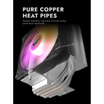 darkFlash Storm Z4 V2 ARGB Tower CPU Cooler, 220W TDP, 120mm PWM Fan, 800–1600 RPM, 65.8 CFM, 4 Copper Heat Pipes, Hydro Bearing, Intel LGA1851/1700/1200/115X, AMD AM5/AM4, Black | DS-Z4-V2 - Image 6