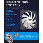 darkFlash Storm Z4 V2 ARGB Tower CPU Cooler, 220W TDP, 120mm PWM Fan, 800–1600 RPM, 65.8 CFM, 4 Copper Heat Pipes, Hydro Bearing, Intel LGA1851/1700/1200/115X, AMD AM5/AM4, Black | DS-Z4-V2 - Image 8