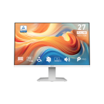 Front view of the MSI PRO MP273W E14A 27-inch 144Hz Full HD IPS monitor highlighting Eye Care, FreeSync, HDR Ready, and built-in speakers.