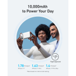 Anker MagGo Power Bank, 10,000mAh Total Capacity, Magnetic Portable, Qi2 Certified, 15W Ultra-Fast, MagSafe-Compatible, Ergonomic Design, For iPhone 16/15/14/13/12 Series, White | A1664H11 - Image 4
