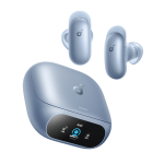 Pearl Blue soundcore Liberty 5 Pro earbuds and charging case shown